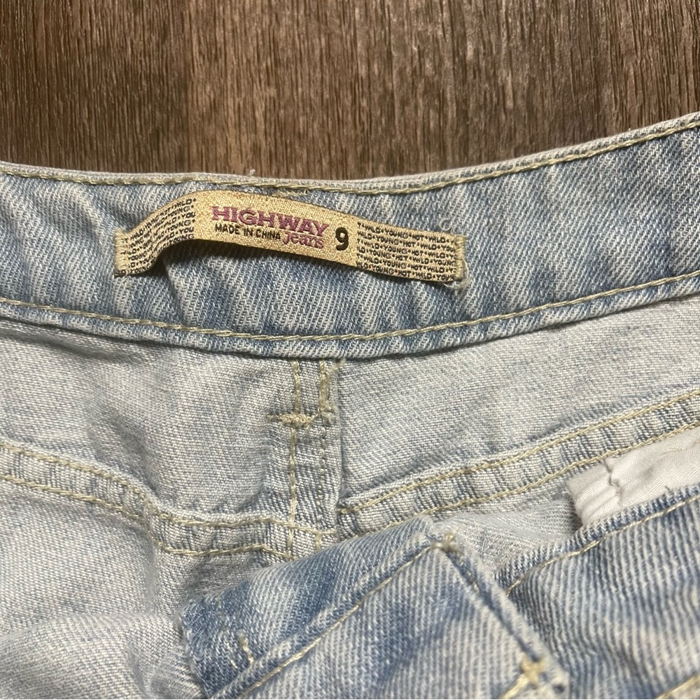 Highway Jeans Light Blue Boyfriend Cut Distressed Jeans Size 9 - Picture 6 of 10